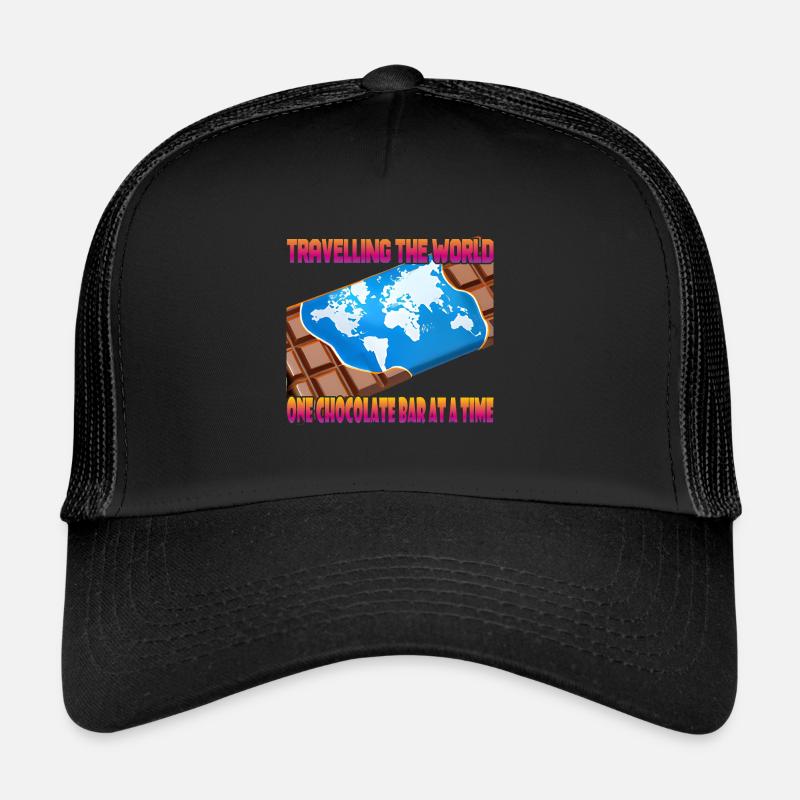 Voyager avec une barre de chocolat Casquette trucker 