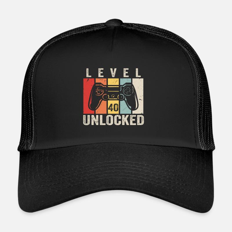 Niveau 40 Débloqué Cadeau d’anniversaire de 40 ans Casquette trucker 