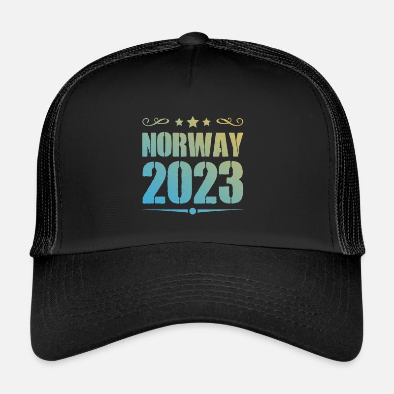 Norwegen 2023 - Trucker Cap - Schwarz/Schwarz