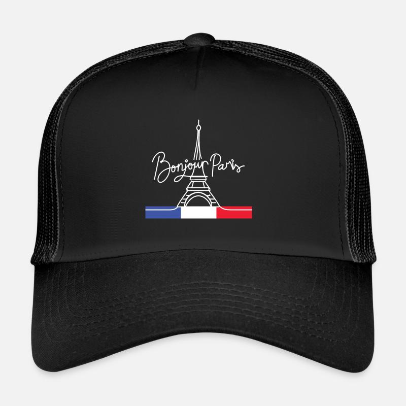 Cadeau Design graphique Paris Tour Eiffel France Casquette trucker 