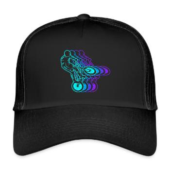 Vintage BMX Rider Bike Men's Bicycle BMX Boys - Trucker Cap - black/black - Front