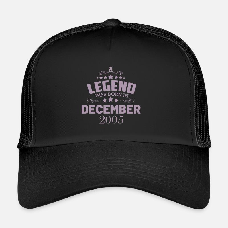 18e anniversaire Légende Décembre 2005 Casquette trucker 
