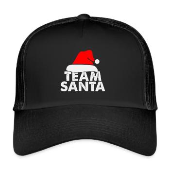 Christmas Santa Claus Gingerbread Reindeer Winter - Trucker Cap - black/black - Front