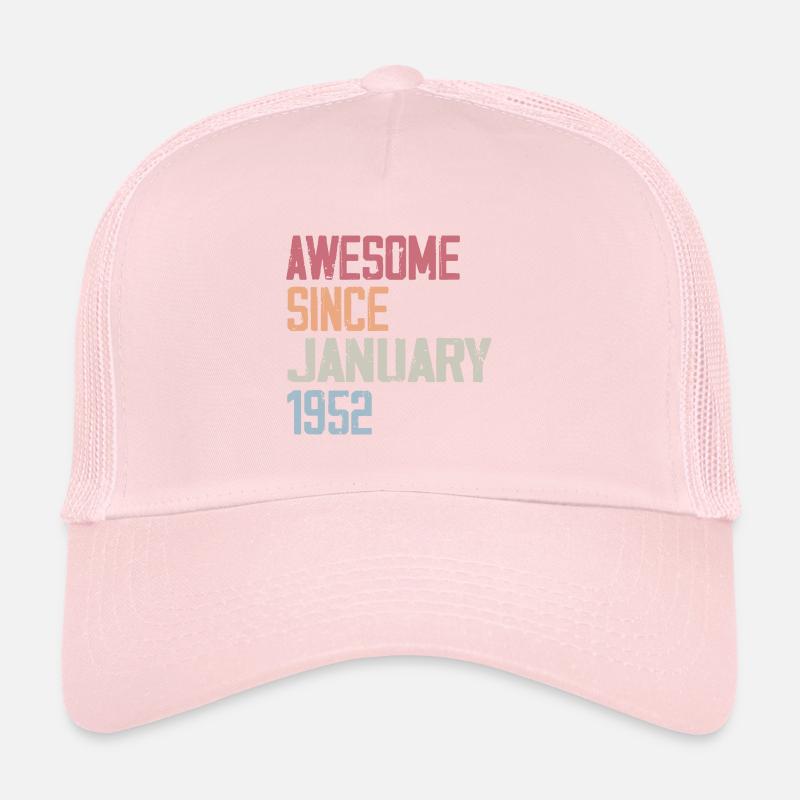 Anniversaire Janvier 1952 Rétro 1952 Janvier Casquette trucker 