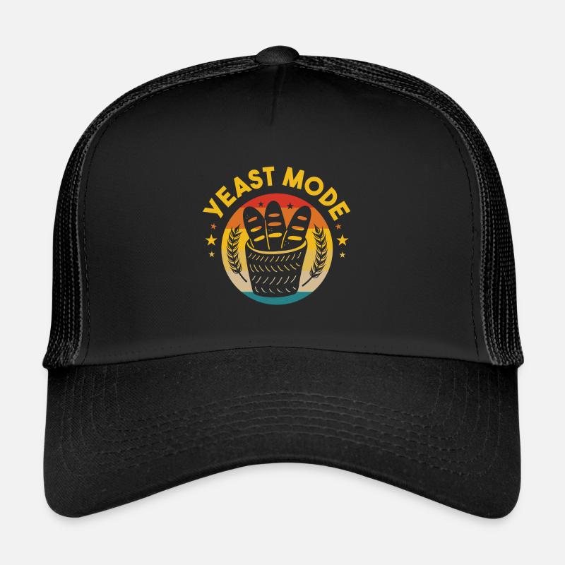 Illustration de pain drôle de mode à la levure Casquette trucker 