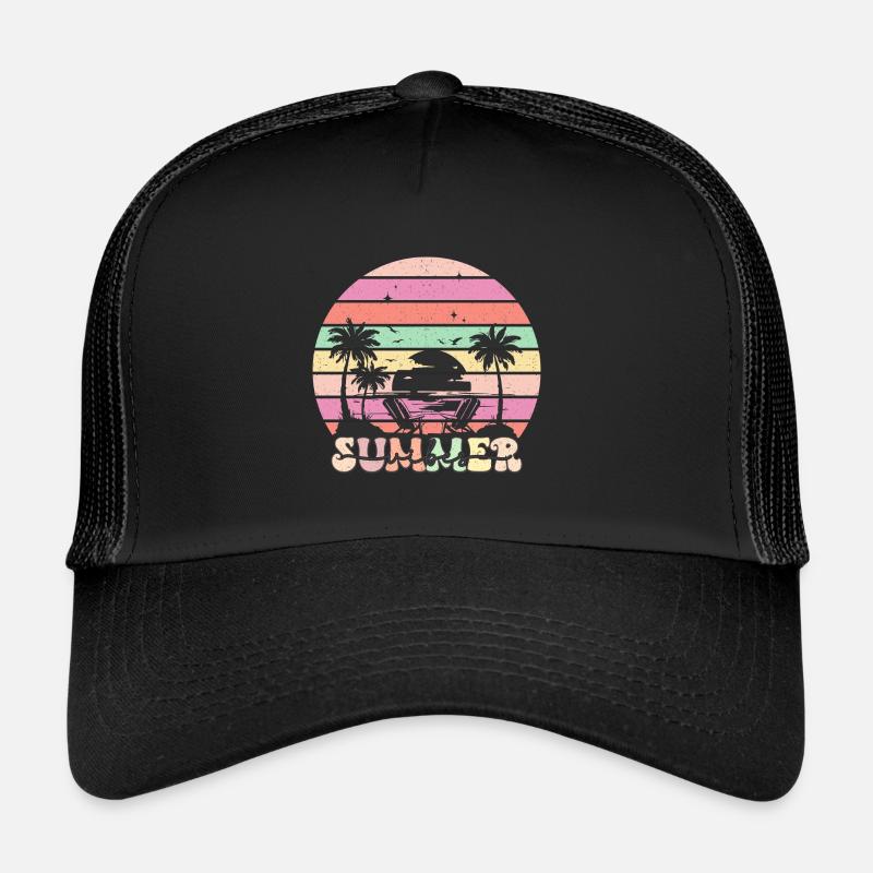 Summer Vibes - Retro Design Trucker Cap