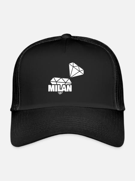 Milan as precious - Trucker Cap - black/black - Front