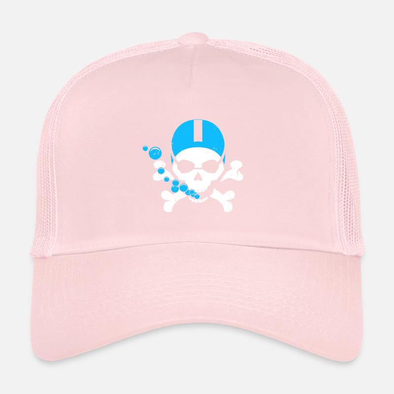 Swimming Skull Trucker Cap