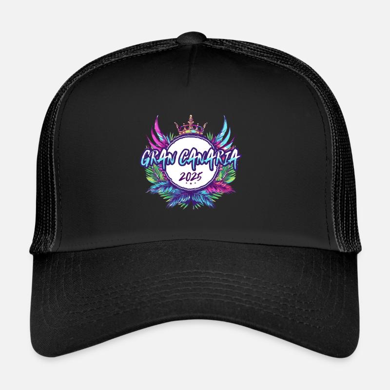 Gran Canaria 2025 Bunt - Trucker Cap - Schwarz/Schwarz