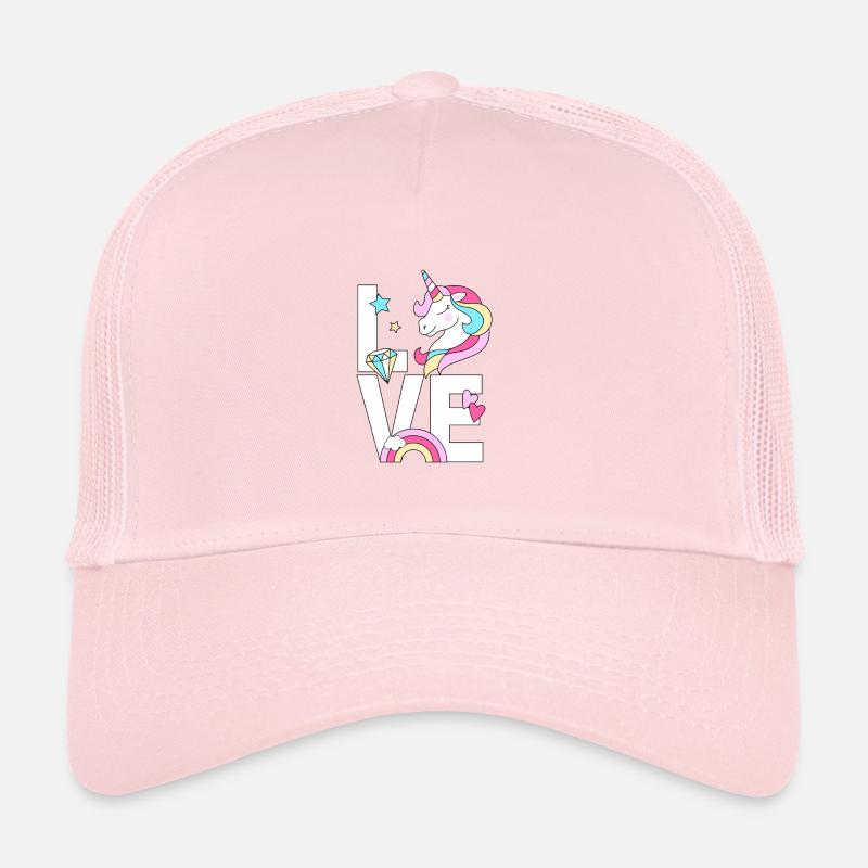 Süsses Einhorn mit Regenbogen cute Unicorn Trucker Cap