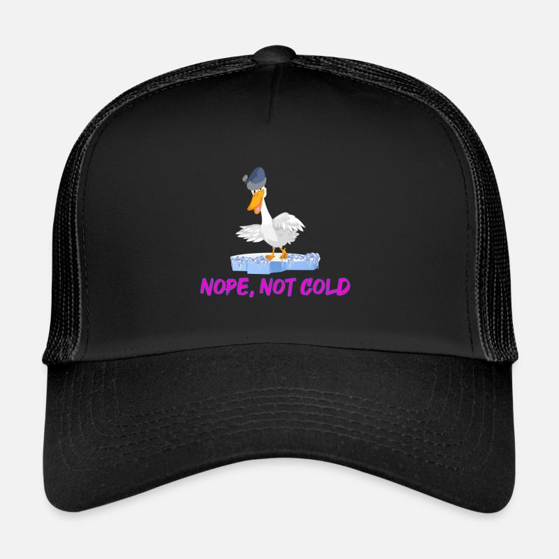 bain d'hiver bain de glace non, pas de bain d'hiver froid - Casquette trucker  - noir/noir
