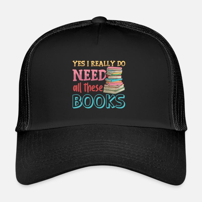 Book Fan Design for a Bookworm Trucker Cap