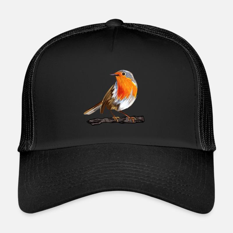 Rotkehlchen - Trucker Cap - Schwarz/Schwarz