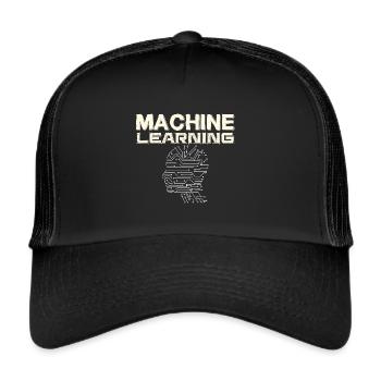 Data Mining-Algorithmen für maschinelles Lernen - Trucker Cap - Schwarz/Schwarz - Vorne