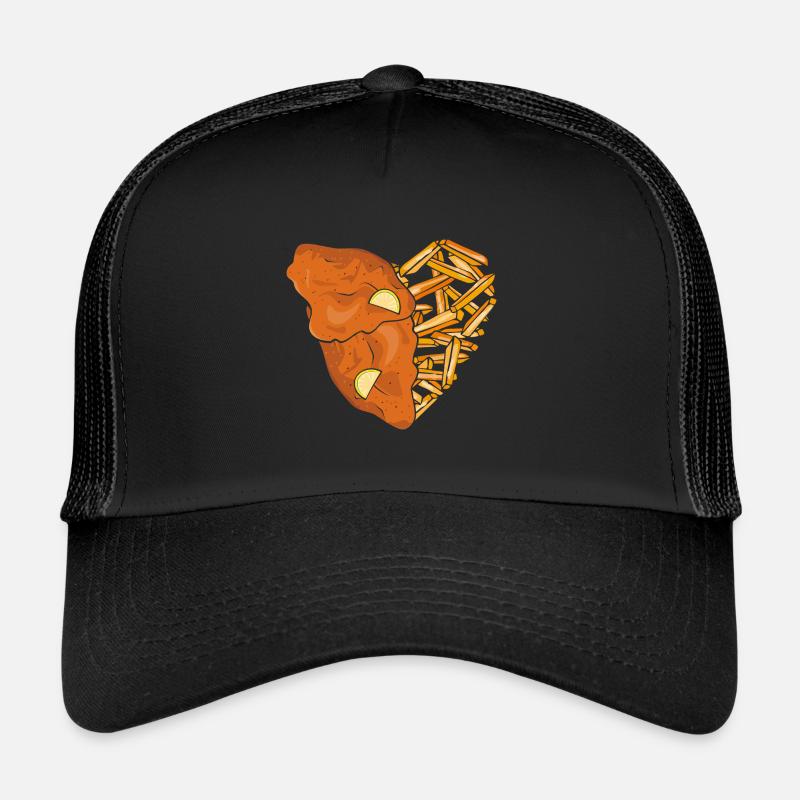 Schnitzel Pommes Herz Schnitzelfreunde Trucker Cap