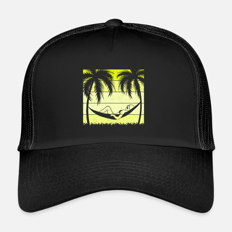 Hammock Chilling Palm Trees Trucker Cap