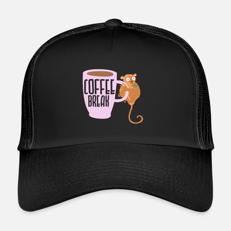 Kaffeepause Tarsierflüsterer Koffeintrinker Trucker Cap