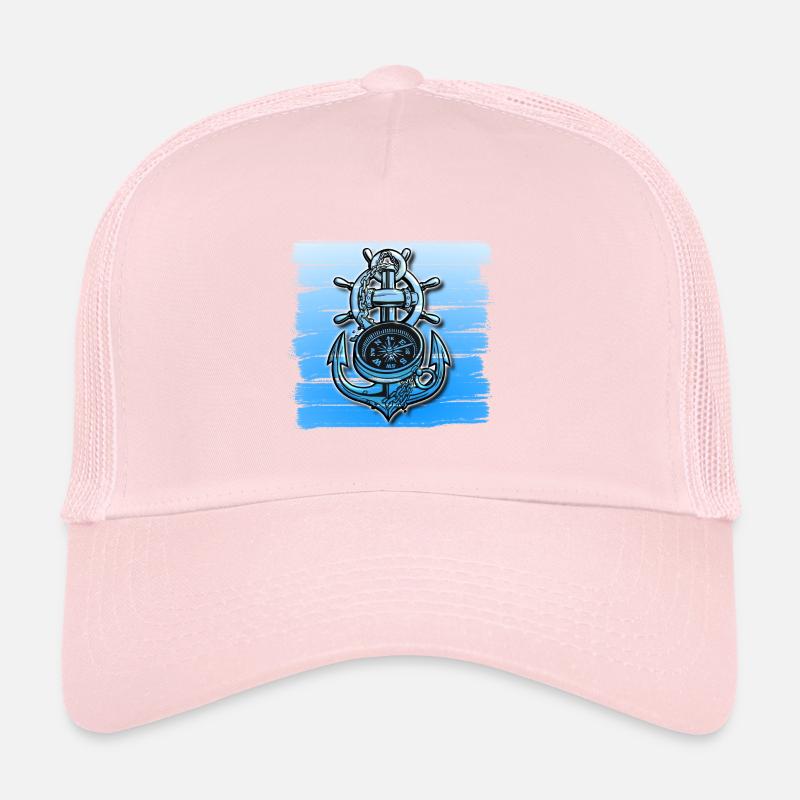 Anchor Design Ship Boat Seafaring Maritime Trucker Cap