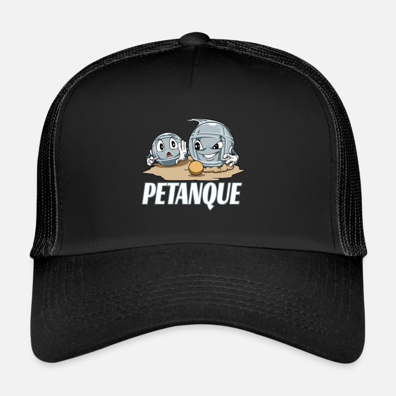 Petanque Petanque Geschenke für einen Petanque - Trucker Cap - Schwarz/Schwarz