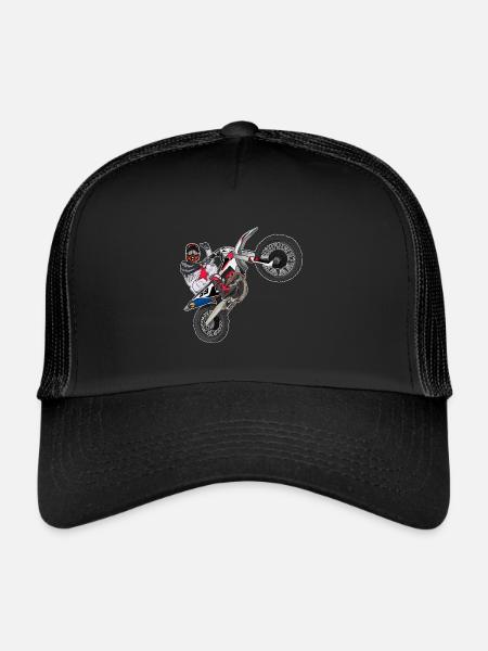 Motocross / Enduro / Freestyle mx / Dirtbike retro - Trucker Cap - black/black - Front