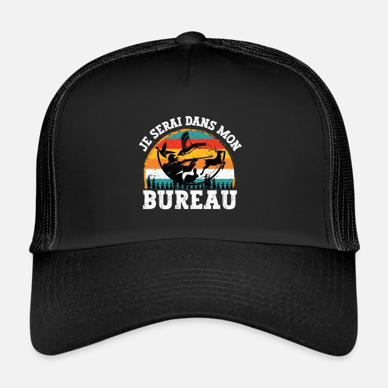 je serai dans mon bureau Casquette trucker 