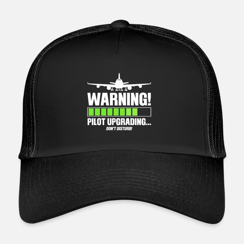Pilot Pilot Flugzeug Geschenk - Trucker Cap - Schwarz/Schwarz