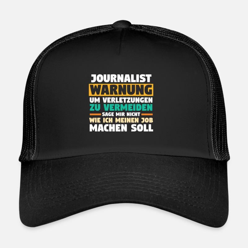 Reporter Journalistik Journalist - Trucker Cap - Schwarz/Schwarz