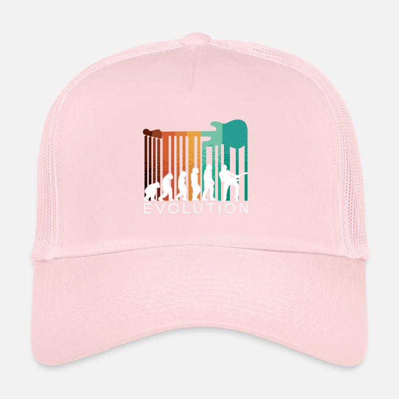 Human Evolution Guitar Band Retro Vintage Casquette trucker 