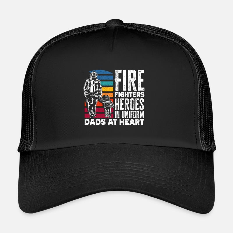 Des pompiers héros en uniforme papas dans l’âme Casquette trucker 
