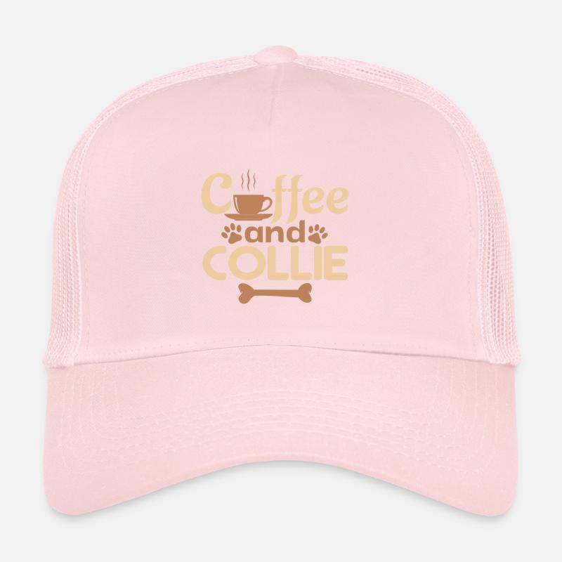 Amoureux des animaux de compagnie Coffe et Collie Casquette trucker 