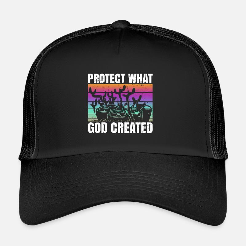 Protégez la création de Dieu, les récifs Casquette trucker 