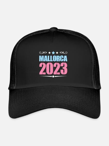Majorque 2023 - Casquette trucker  - noir/noir - Devant