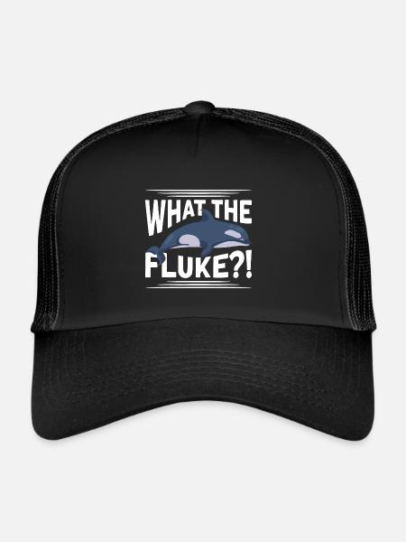 Whale Watching Whale Watching Whale Orca Blue Whale - Trucker Cap - black/black - Front