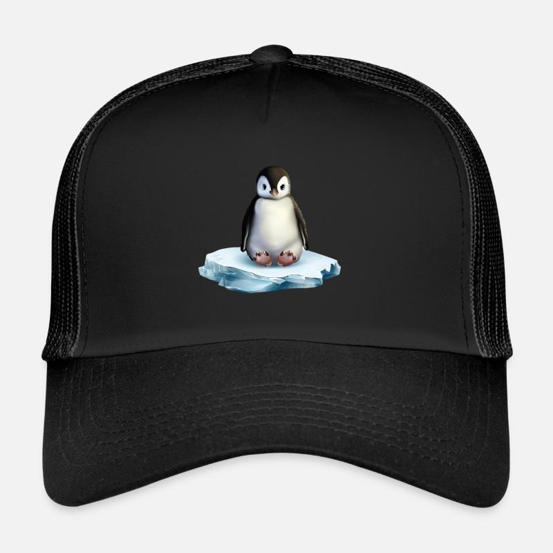 Penguin on an ice floe - Trucker Cap - black/black