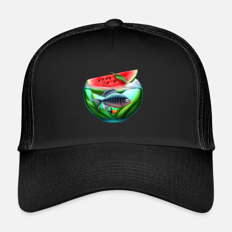 Aquarium de pastèques avec des poissons Casquette trucker 