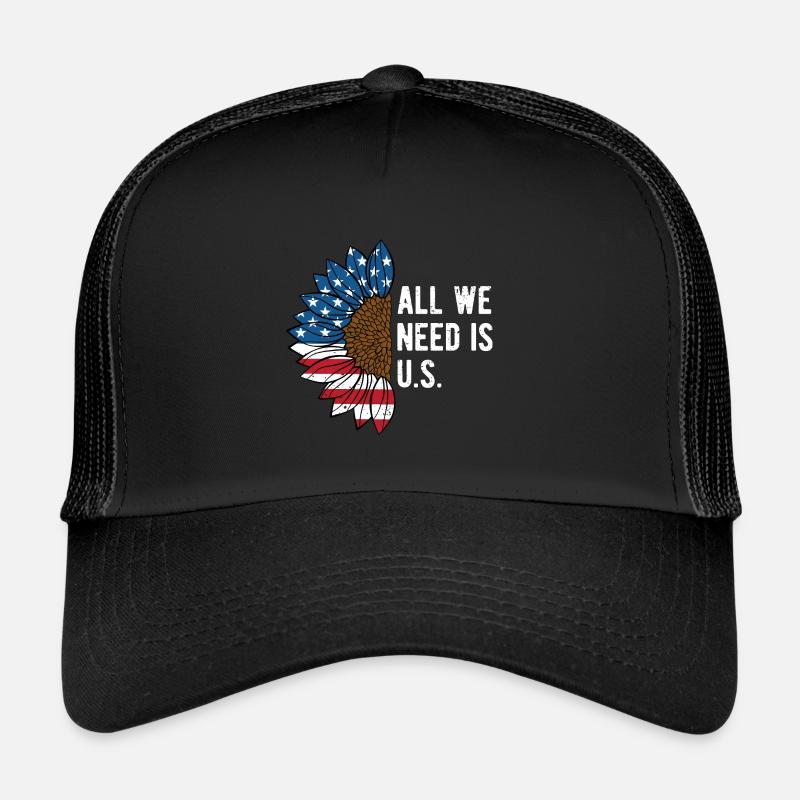 All We Need Is US Independence Patriotic Freedom Trucker Cap