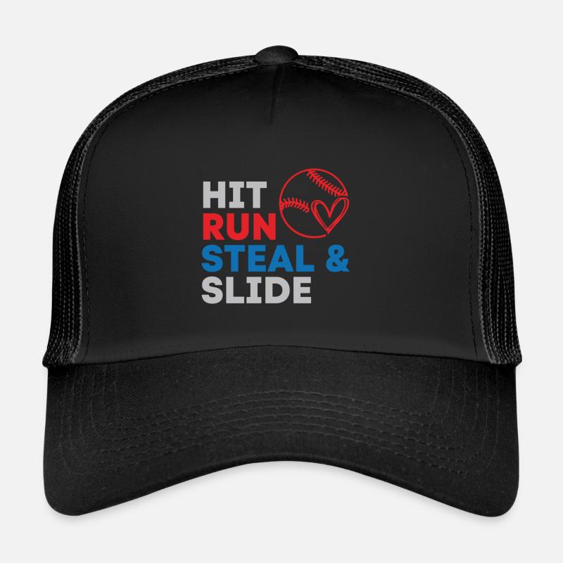 hit run baseball Trucker Cap