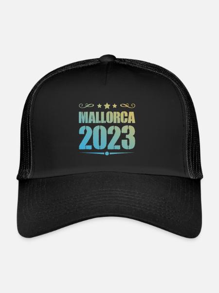 Majorque 2023 - Casquette trucker  - noir/noir - Devant