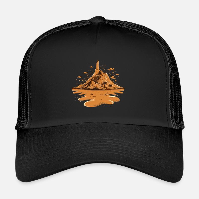 Desert Nature Landscape Palm Trees Trucker Cap