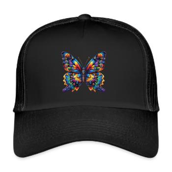 Colorful beauty: Colorful butterfly - Trucker Cap - black/black - Front