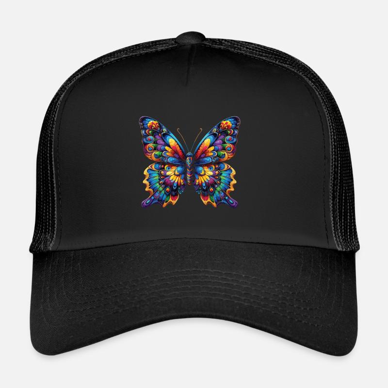 Beauté colorée : Papillon coloré Casquette trucker 