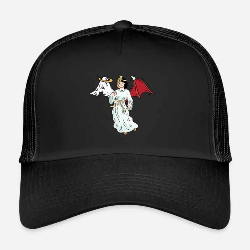 Angel Devil Good Evil Feelings Emotion Satan Dark Trucker Cap