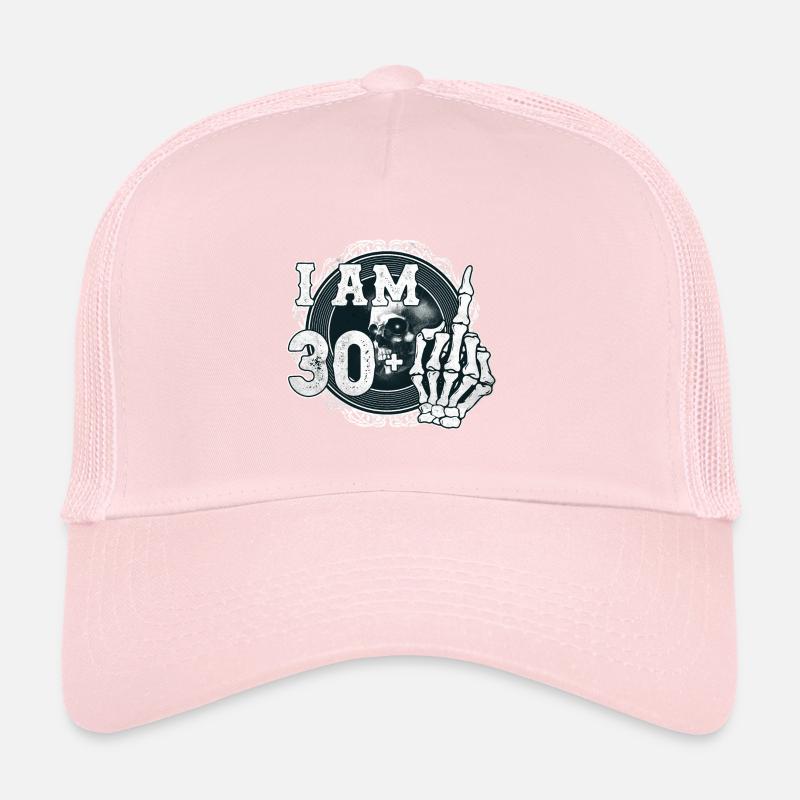 I'm 30 plus 1 middle finger Skull funny 31st Trucker Cap
