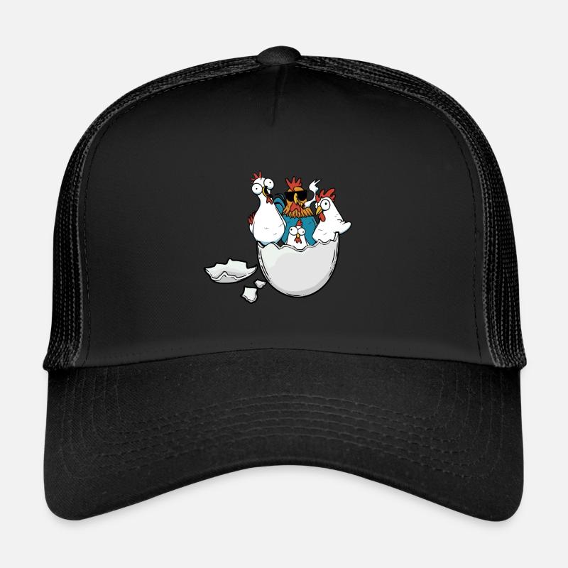 Coquille d’œuf Poulets Oeufs de Pâques Volaille Volaille Casquette trucker 