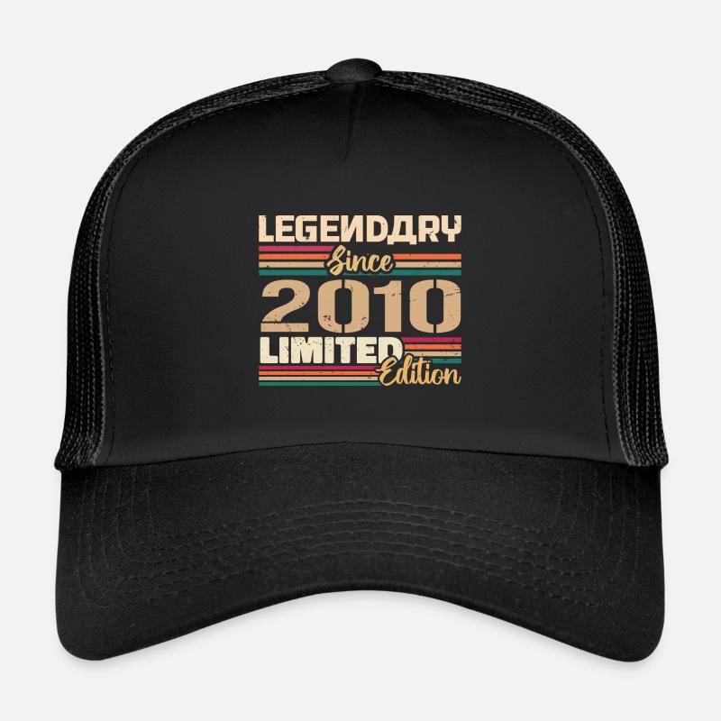 Millésime 2010 Anniversaire 2010 Né en 2010 Casquette trucker 
