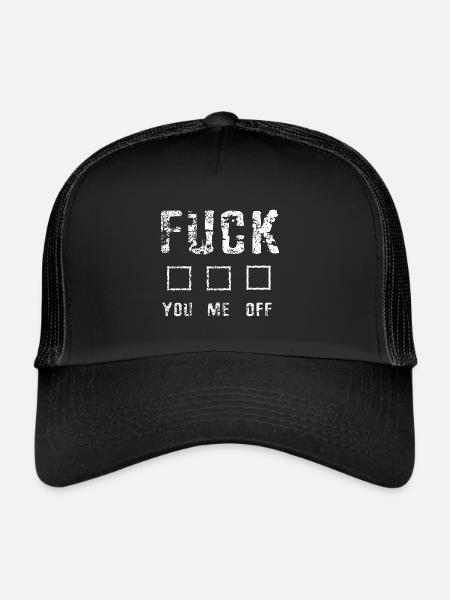 fuck you, fuck me, fuck off - Tick - Trucker Cap - black/black - Front