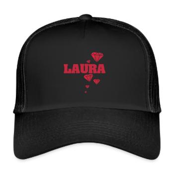 Laura - Trucker Cap - Schwarz/Schwarz - Vorne