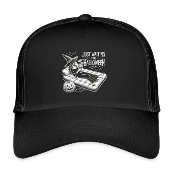 Hexenzeit: Relax und Cocktail - Trucker Cap - Schwarz/Schwarz - Vorne