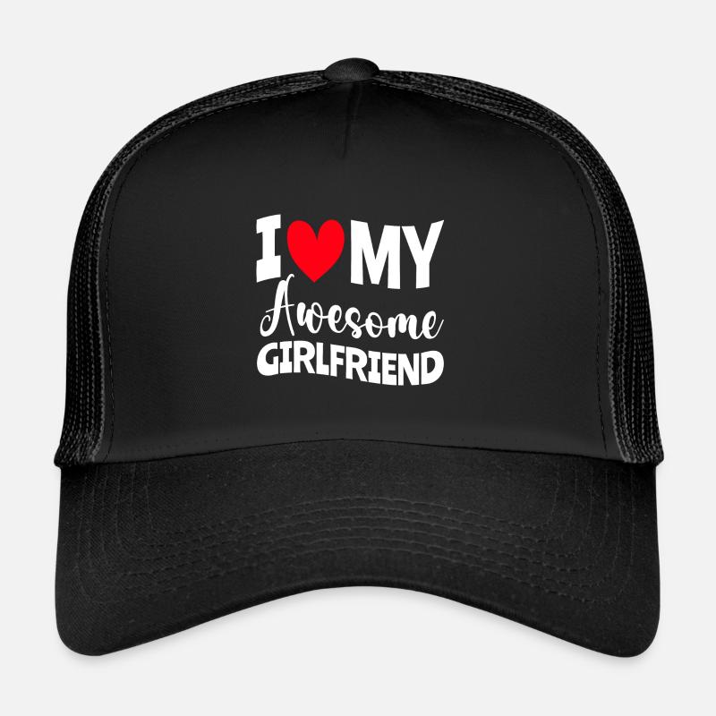 Par Kærlighed Hjerte Ven Gaveidé Forhold - Trucker cap - sort/sort