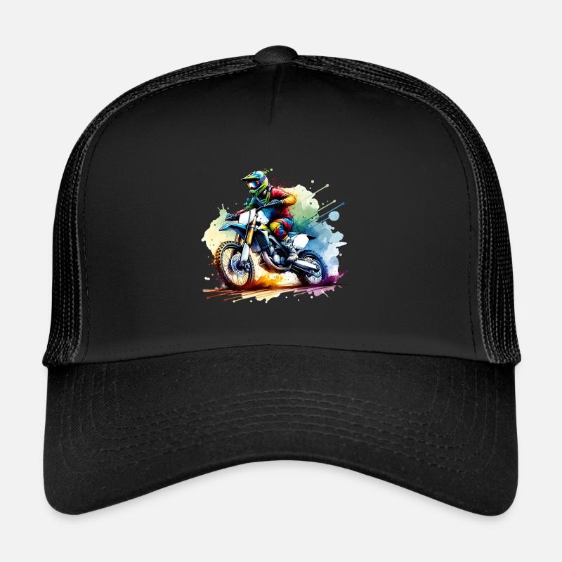 Motocross - Trucker Cap - Schwarz/Schwarz